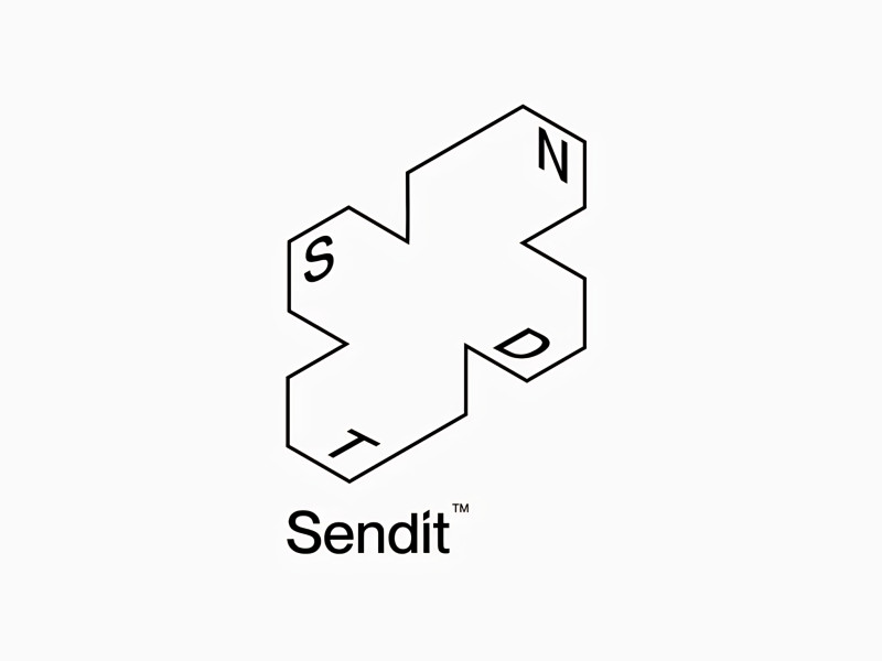 Sendit Logo Design by SlabPixel