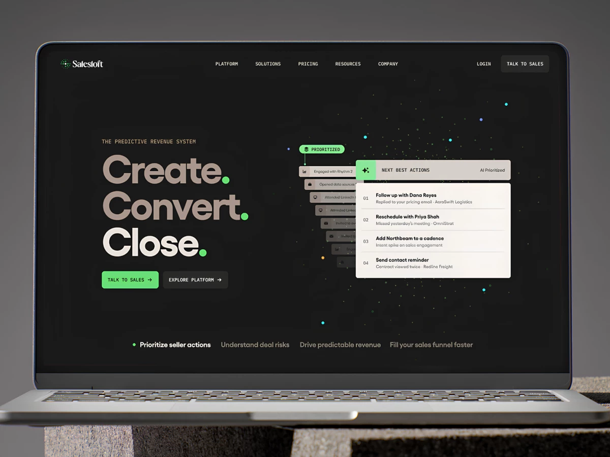 Salesloft Website Design by ANML