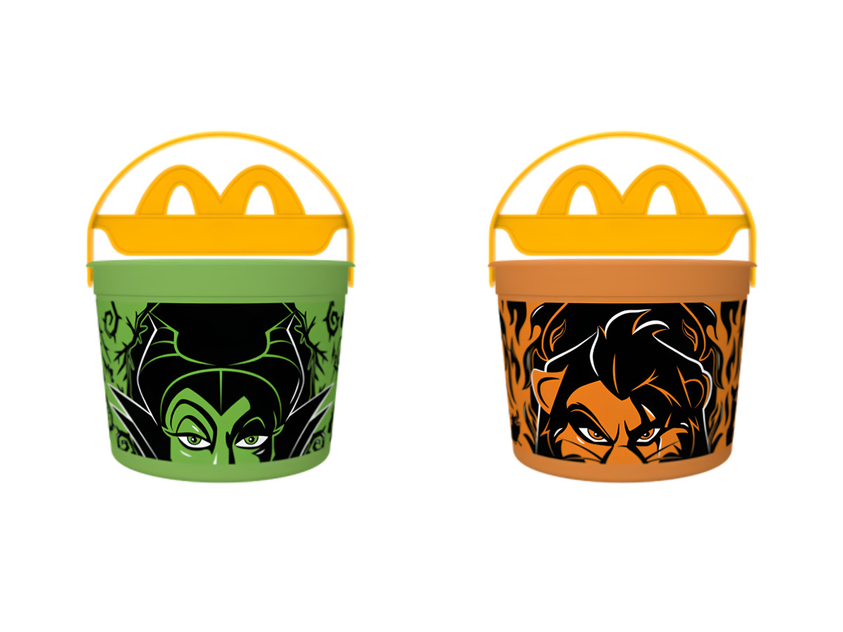 Maleficent and Scar McDonald's Halloween Boo Buckets.