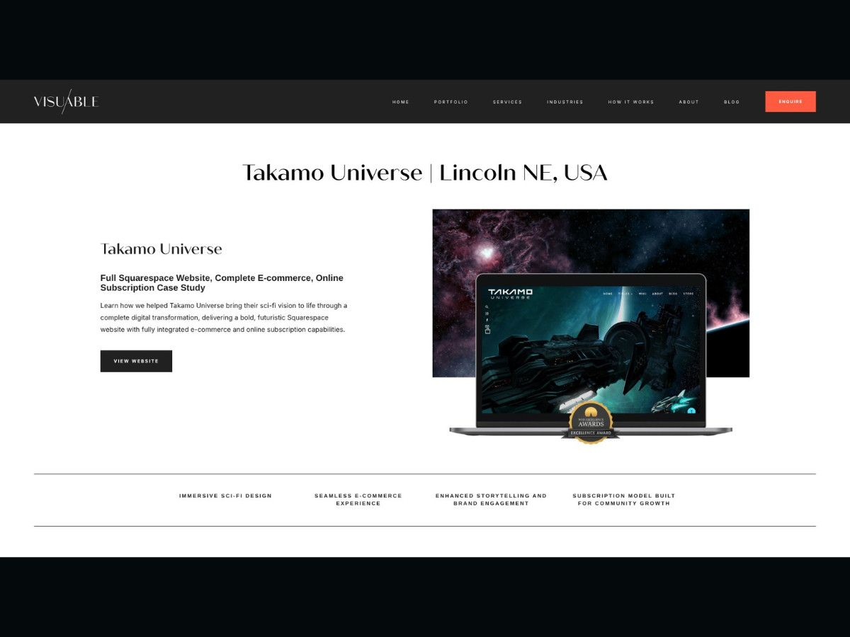 Takamo Universe Landing Page