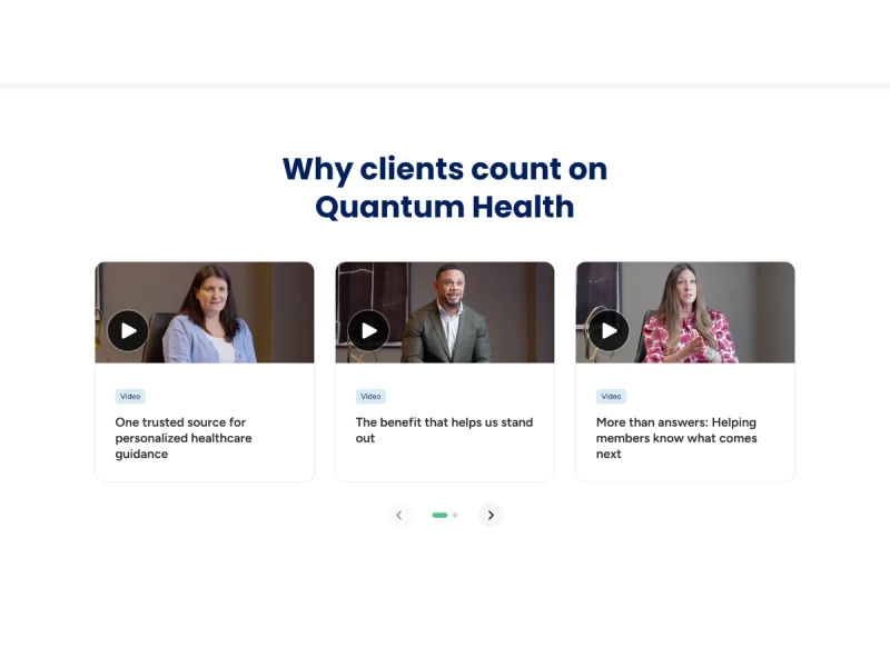 Quantum Health Website Design by Intero DIgital