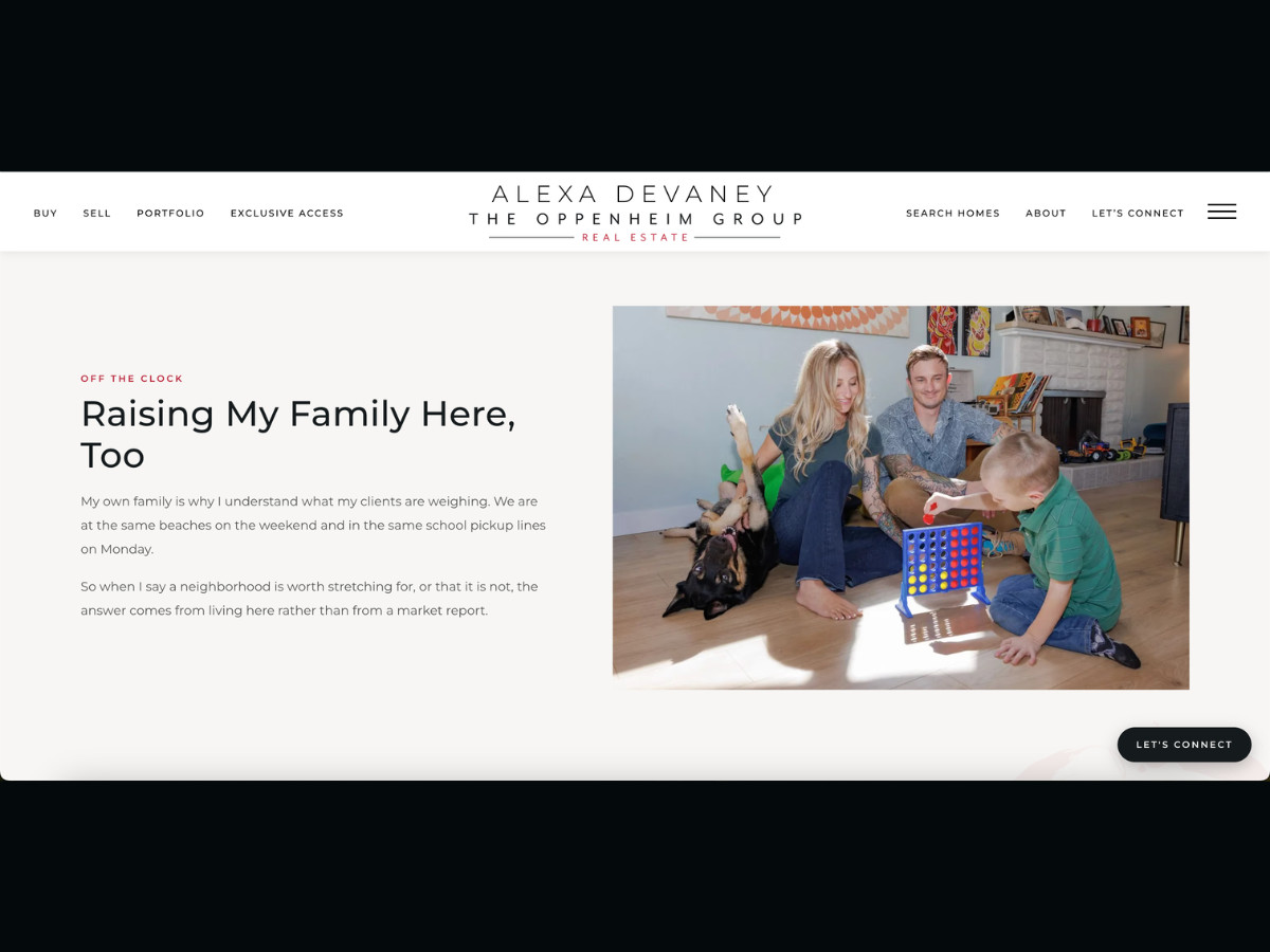 Alexa Devaney with The Oppenheim Group Family Picture