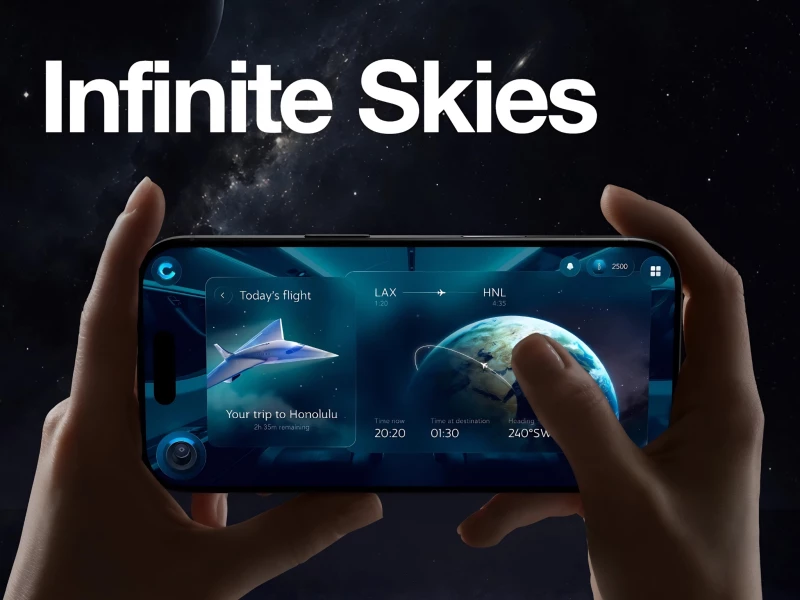 Infinite Skies App Design by ZeroSixty Design