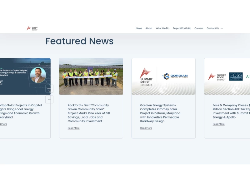 Summit Ridge Energy Website Design by Design in DC