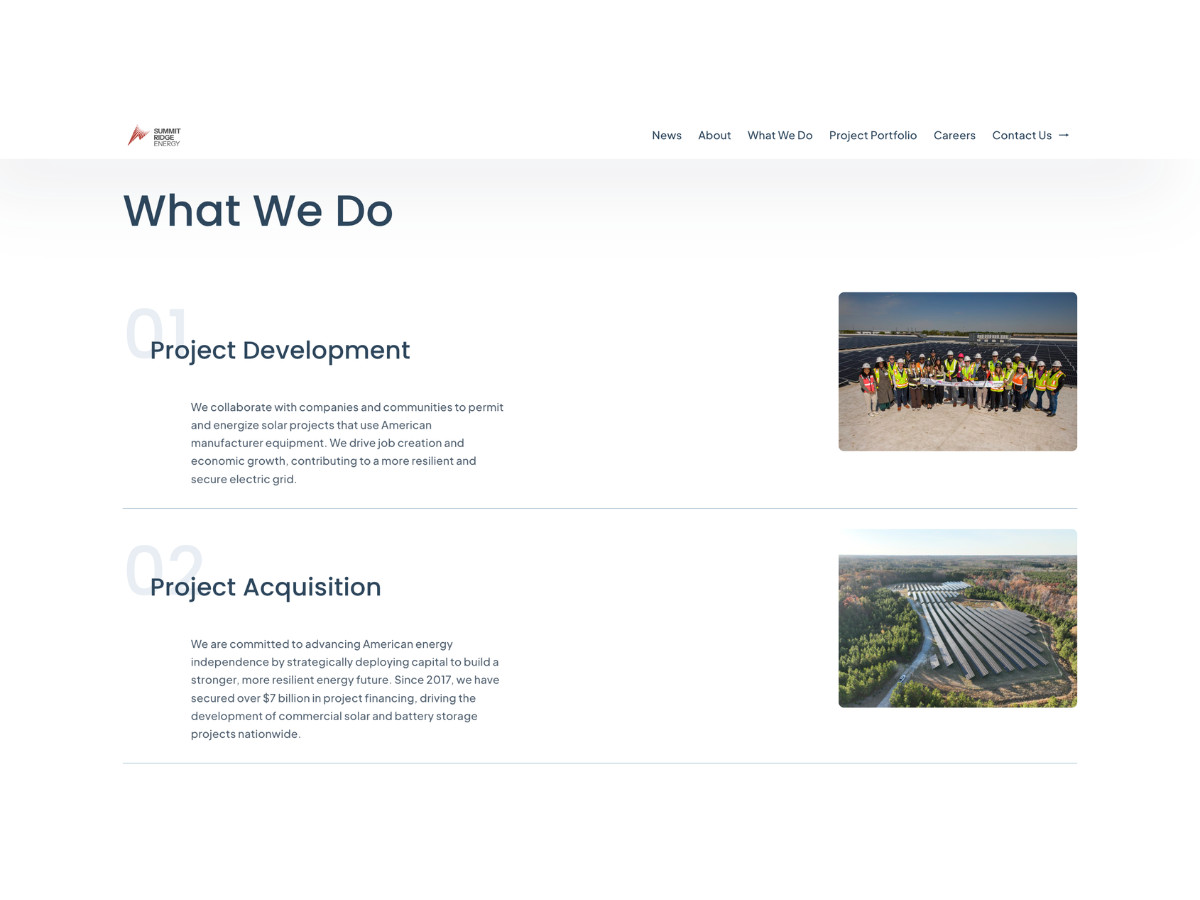 Summit Ridge Energy What We Do