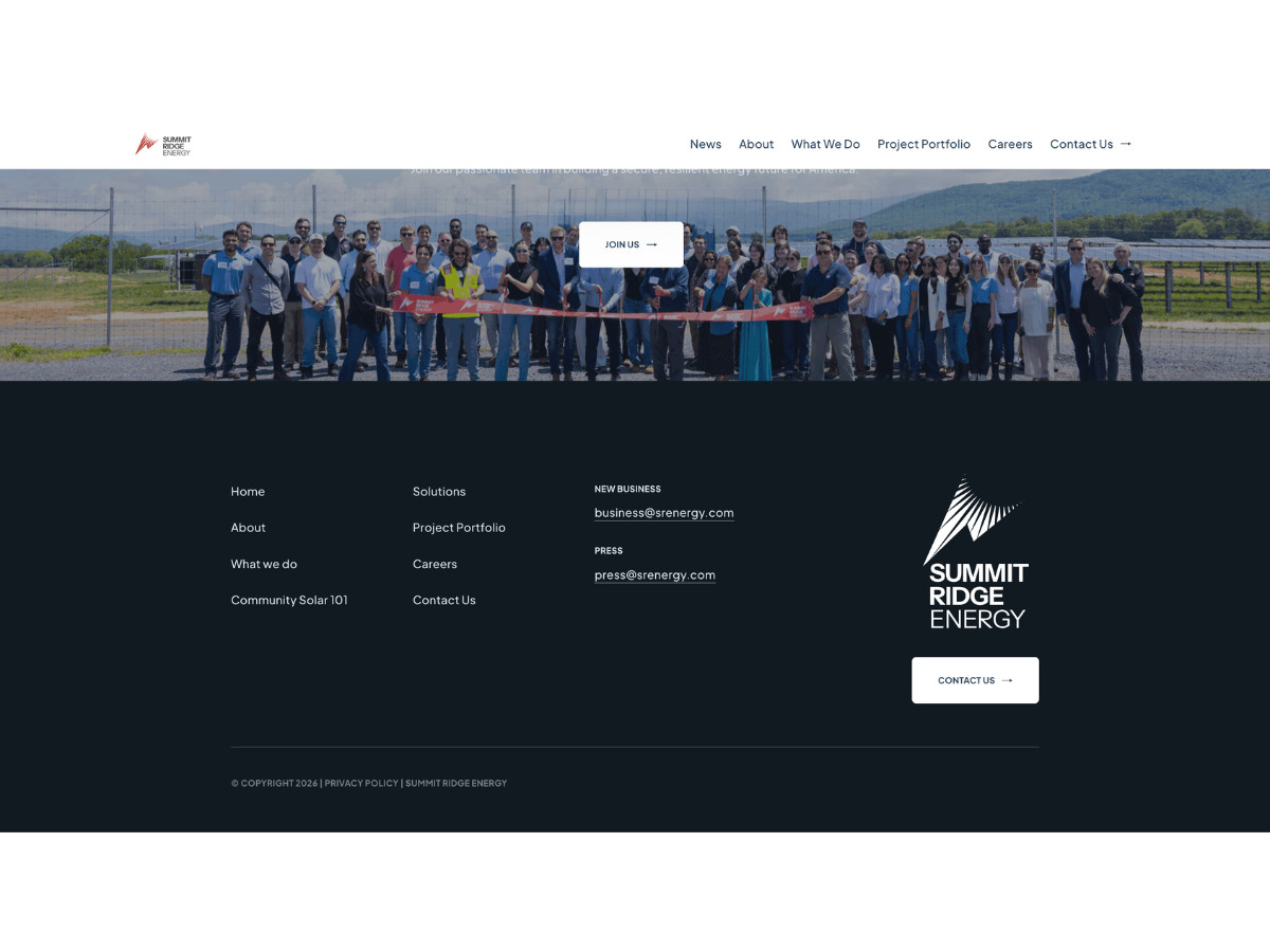Summit Ridge Energy Contact Page