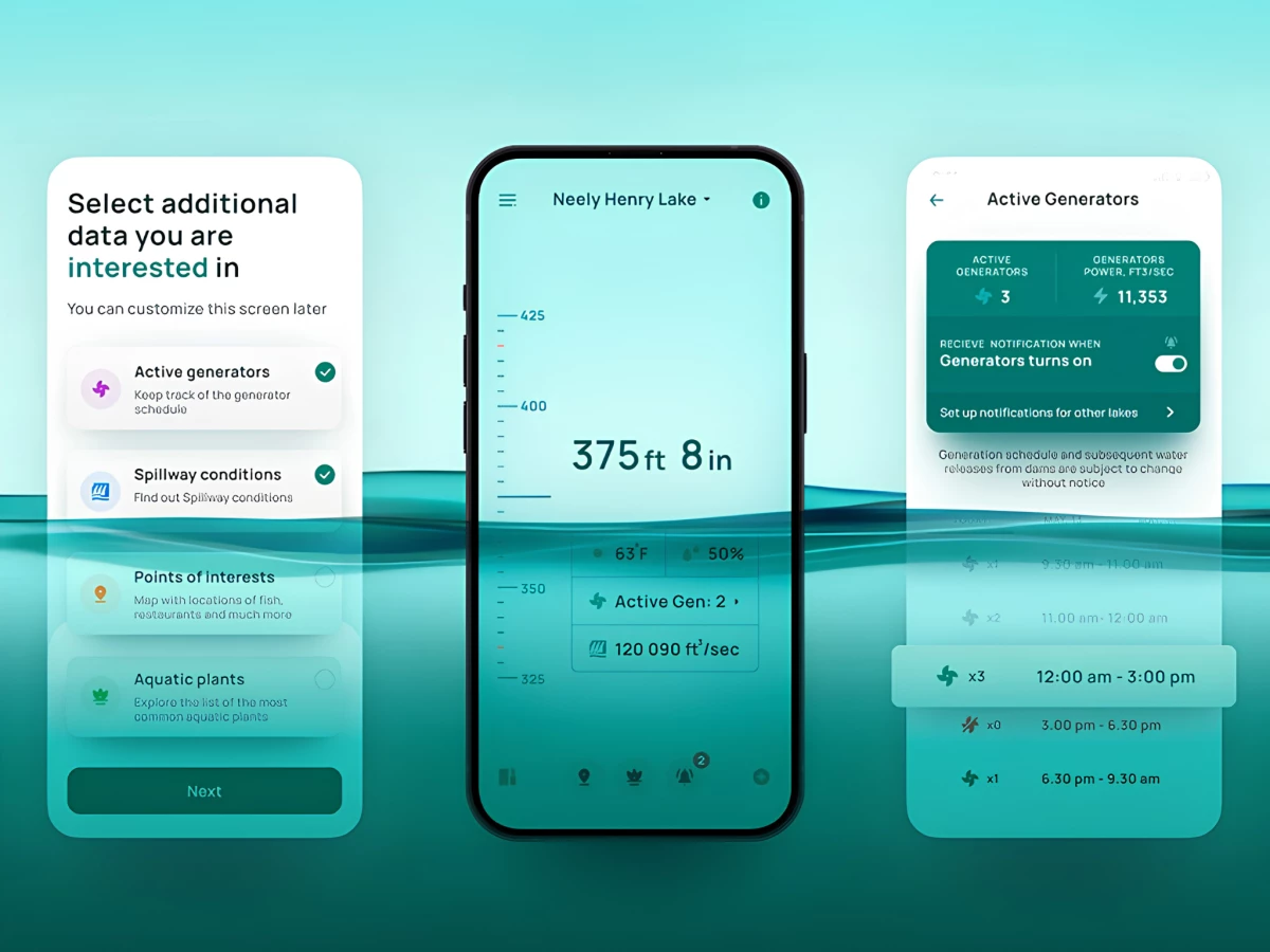 Alabama Power’s Shorelines App Design by Ramotion