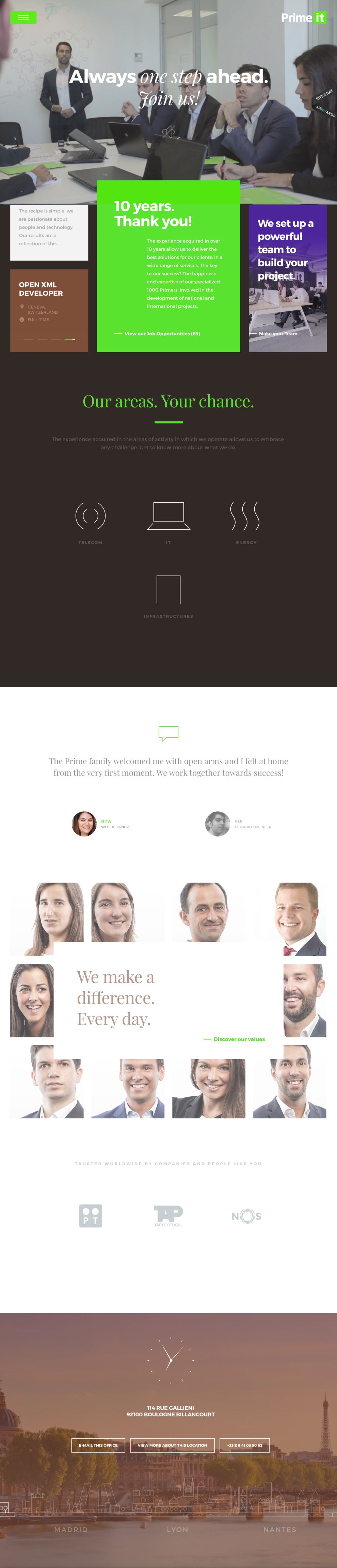 Primeit Corporate Homepage