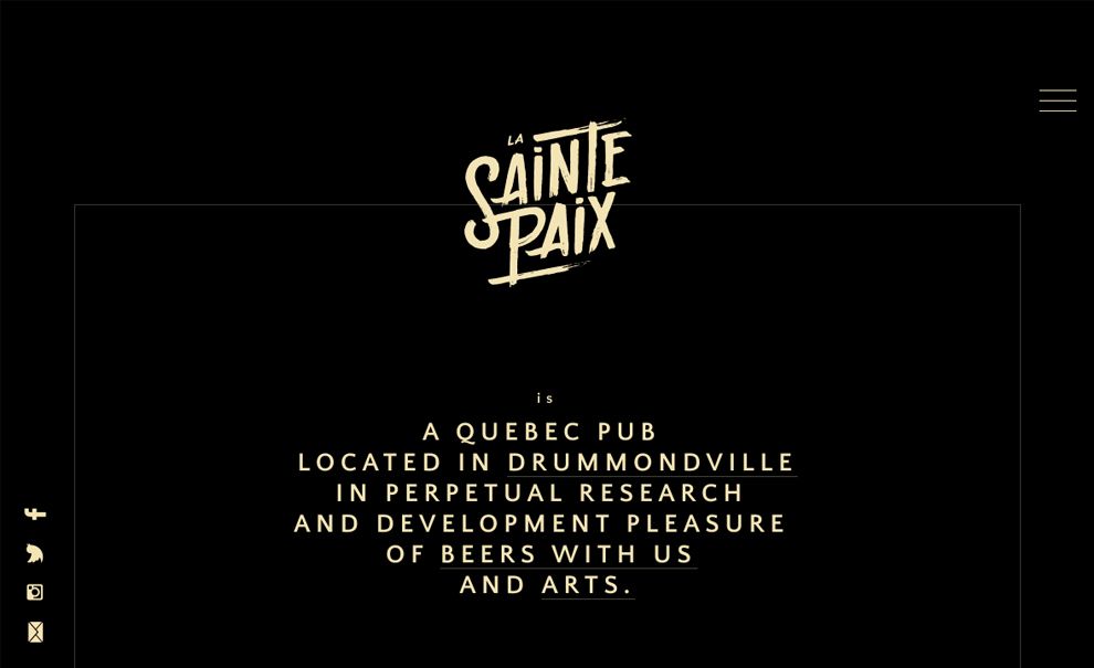 La Sainte Paix Minimal Homepage