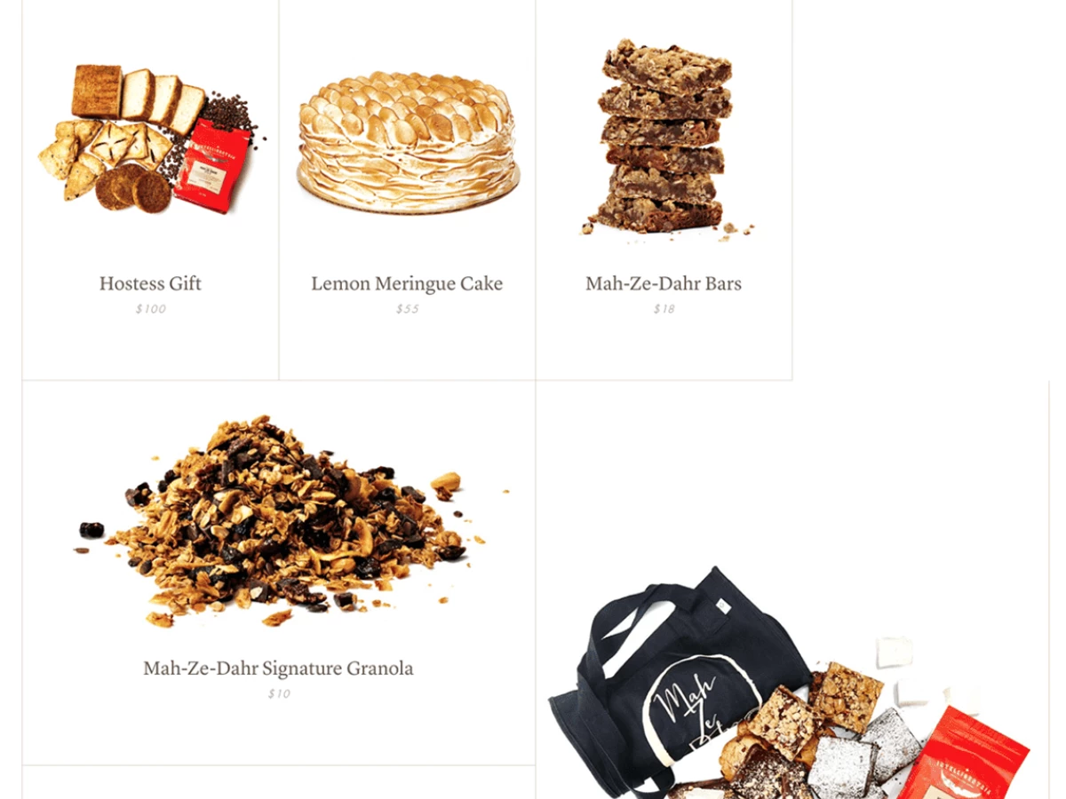 Mah Ze Dahr Bakery Clean Homepage