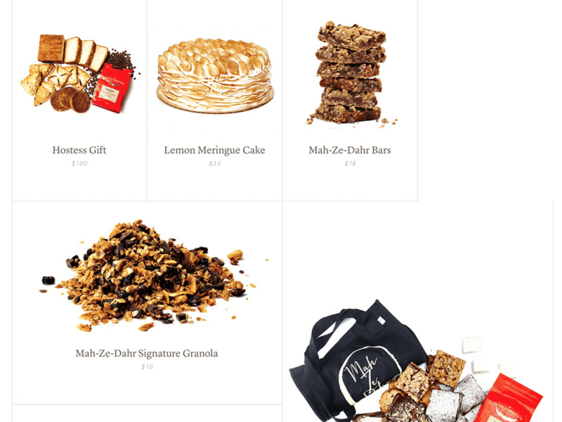 Mah Ze Dahr Bakery Clean Homepage