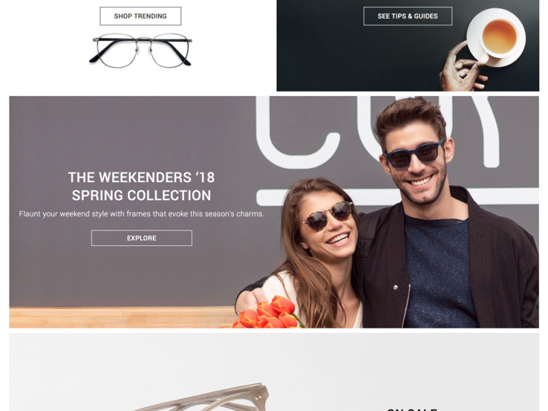 EyeBuyDirect Clean Homepage