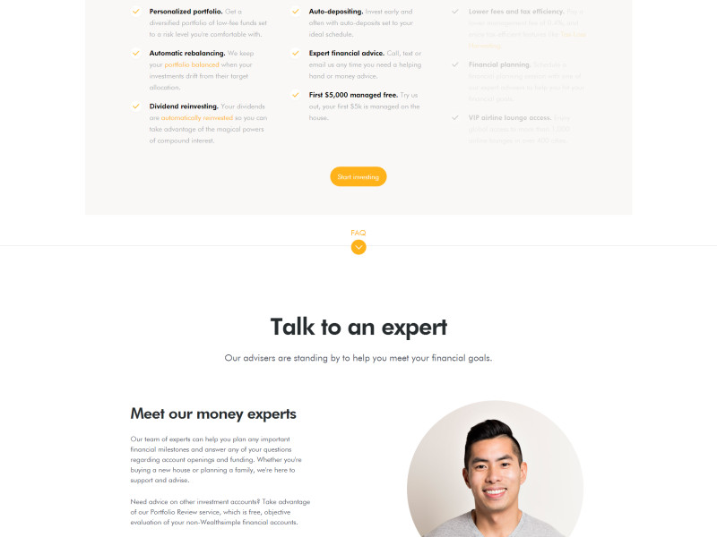 Wealthsimple Stunning Homepage