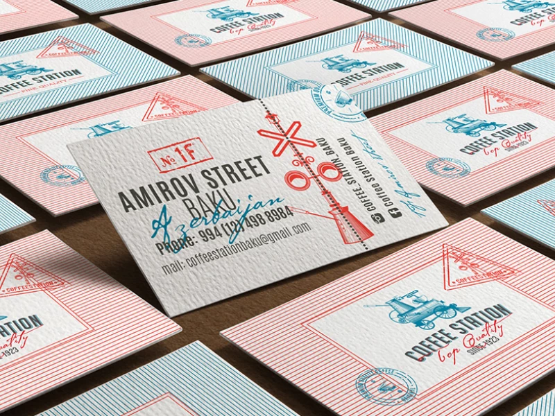 Coffee Station Business Card Design