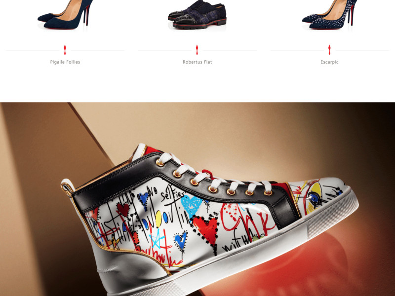 Christian Louboutin Clean Homepage