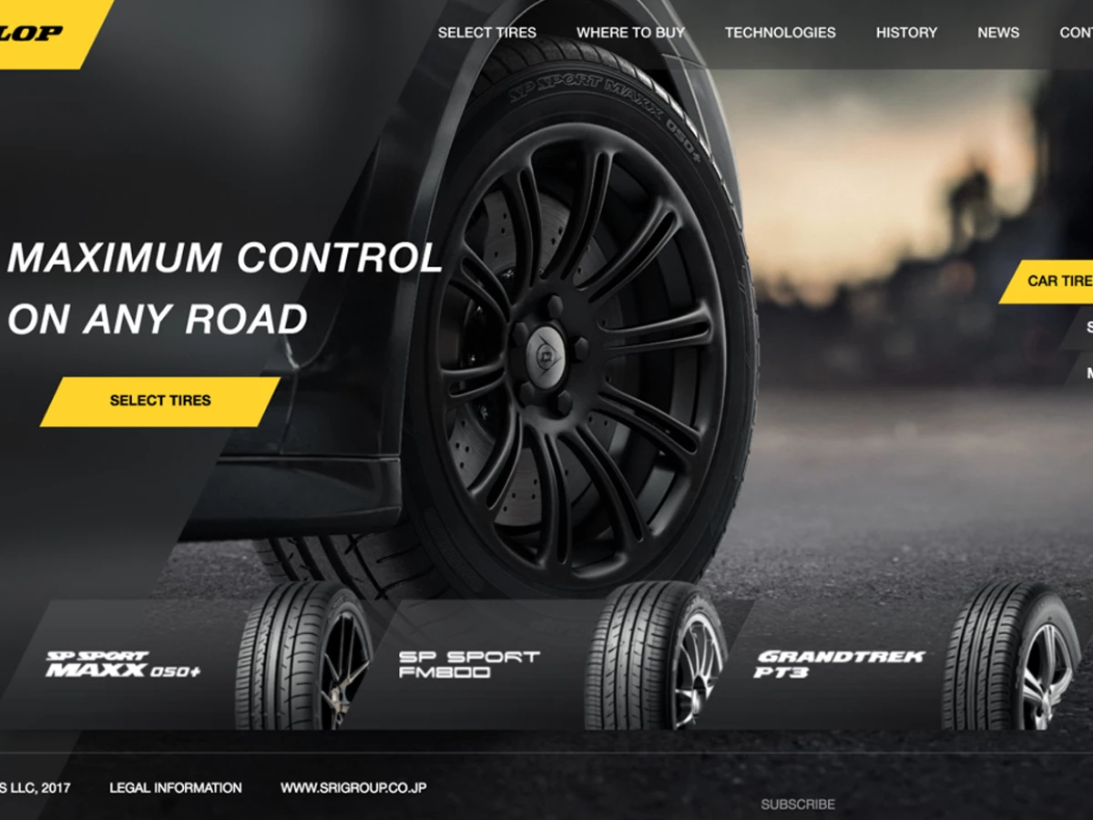 Dunlop Tire CIS LLC Great Homepage