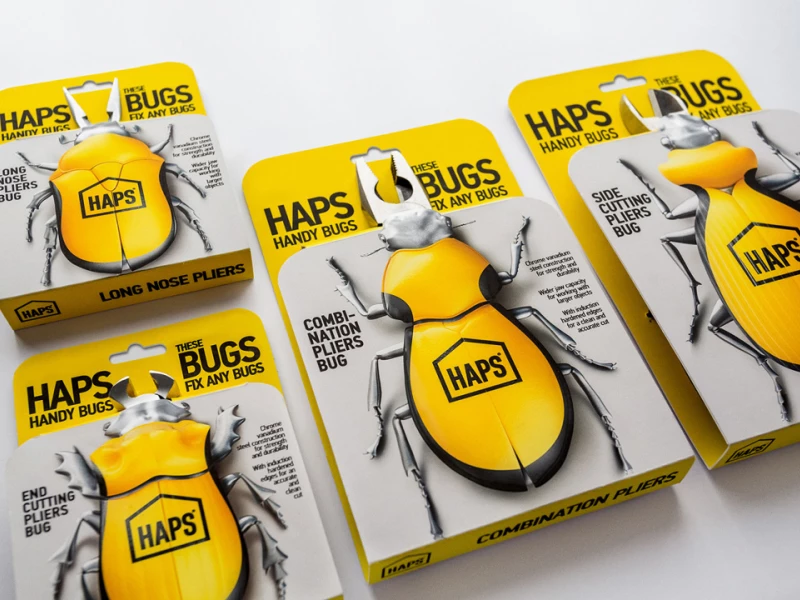 Haps Handy Bugs Pliers Playful Packaging Design