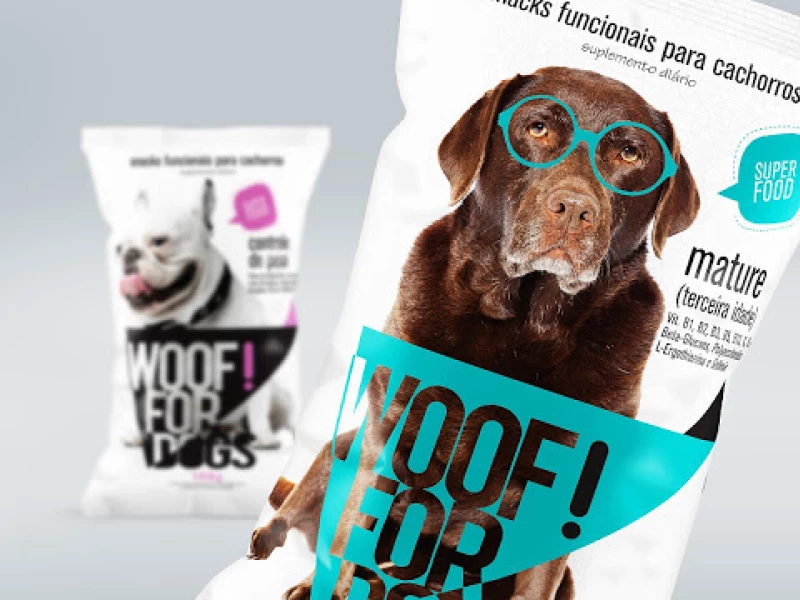 Woof For Dogs Fun Packaging Design