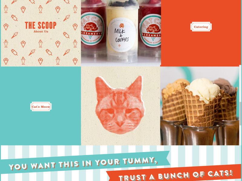 Fat Cat Creamery Retro Homepage