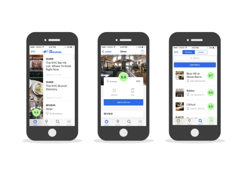 The Infatuation Playful App Design