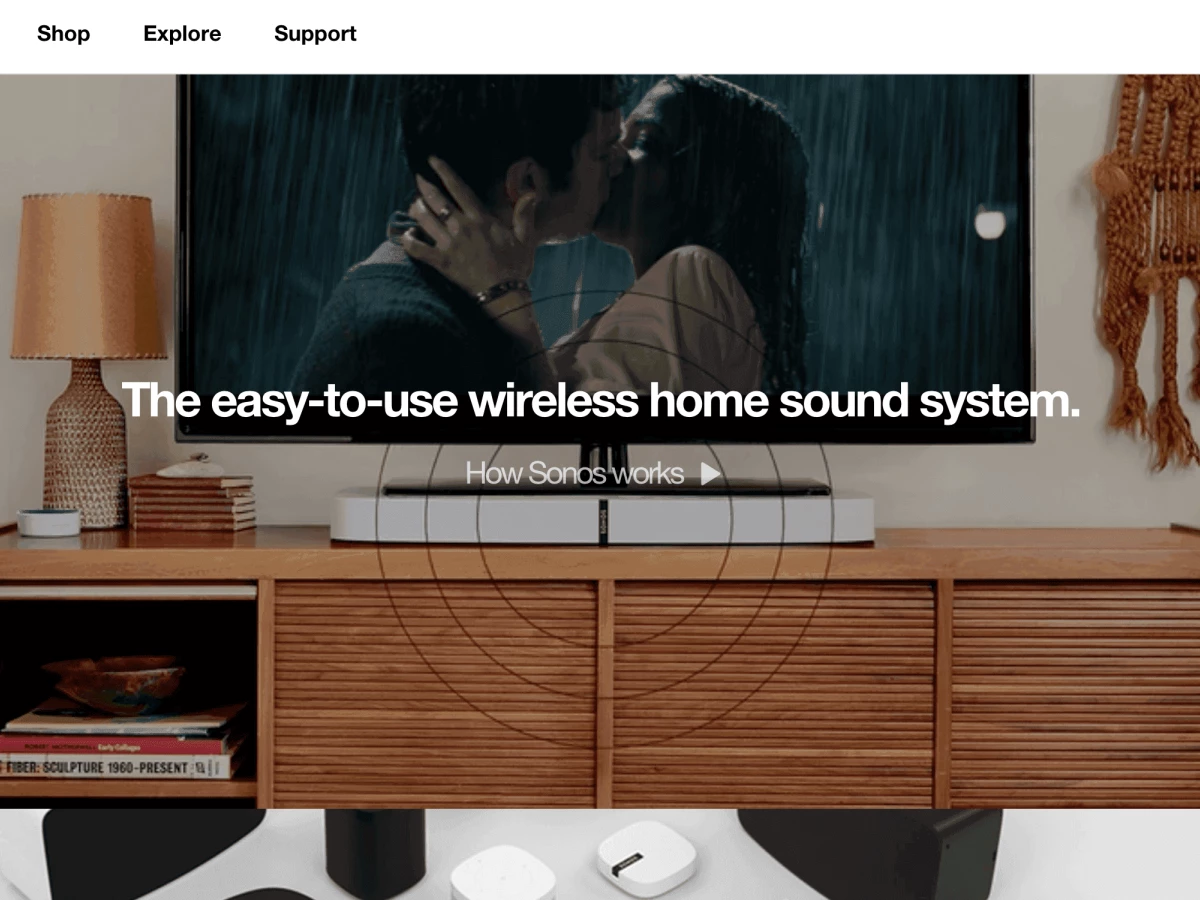 Sonos Website Design Homepage