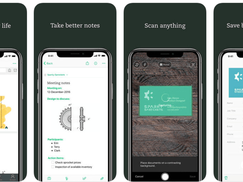 Evernote App Design iPhone