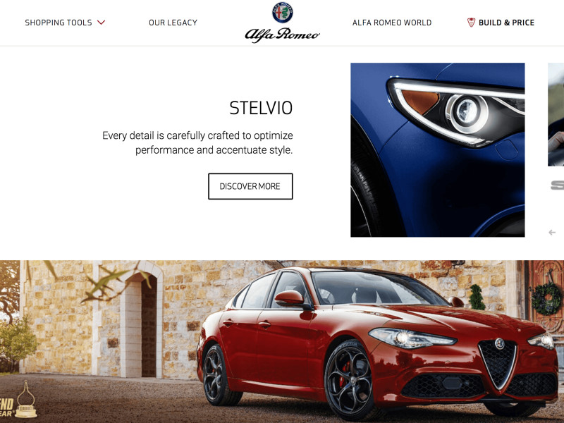 Alfa Romeo Best Website Design