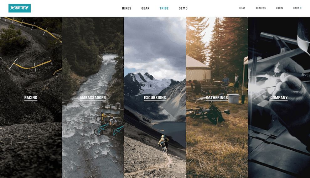 Yeti Cycles Successful Web Design