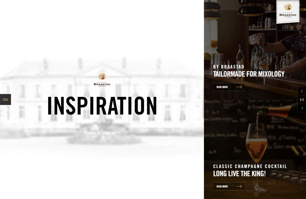 Braastad Cognac Elegant Homepage