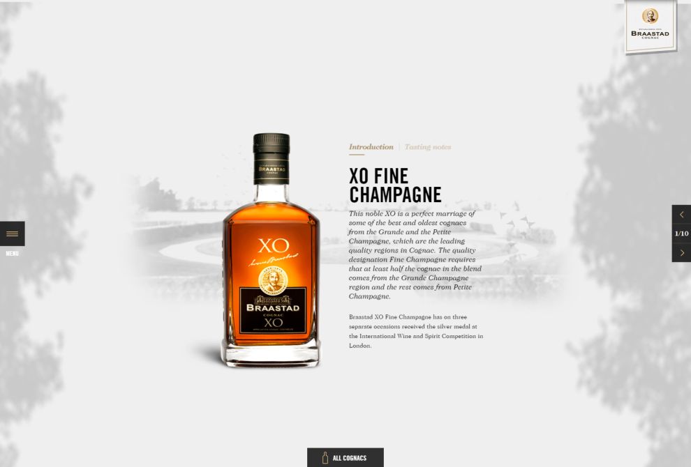 Braastad Cognac Elegant Product Page