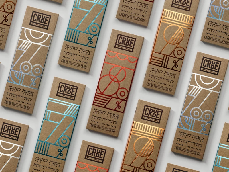 Crude Raw Chocolate Cool Packaging Design