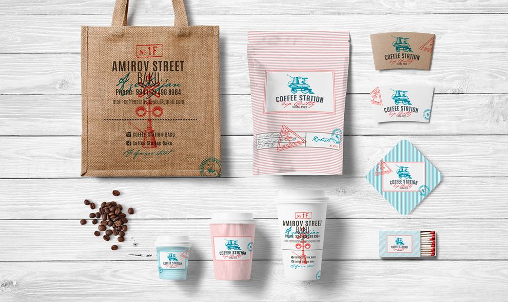 Coffee Station Coffee Packaging and Merchandize Design