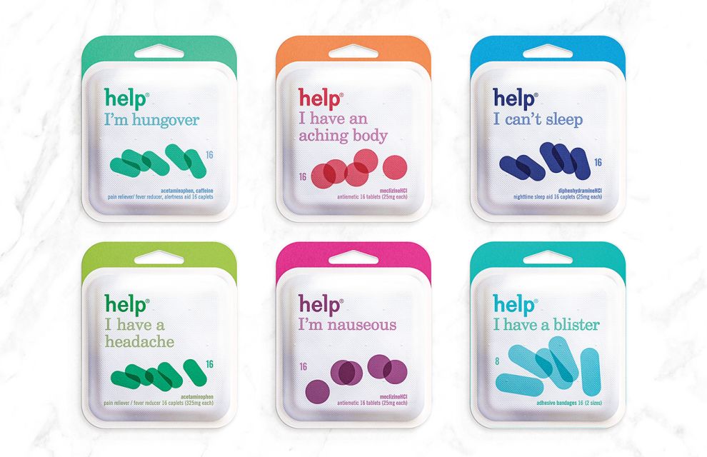 Help Remedies Paper Pack Packaging Design