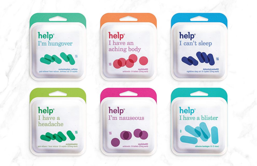 Help Remedies Paper Pack Packaging Design