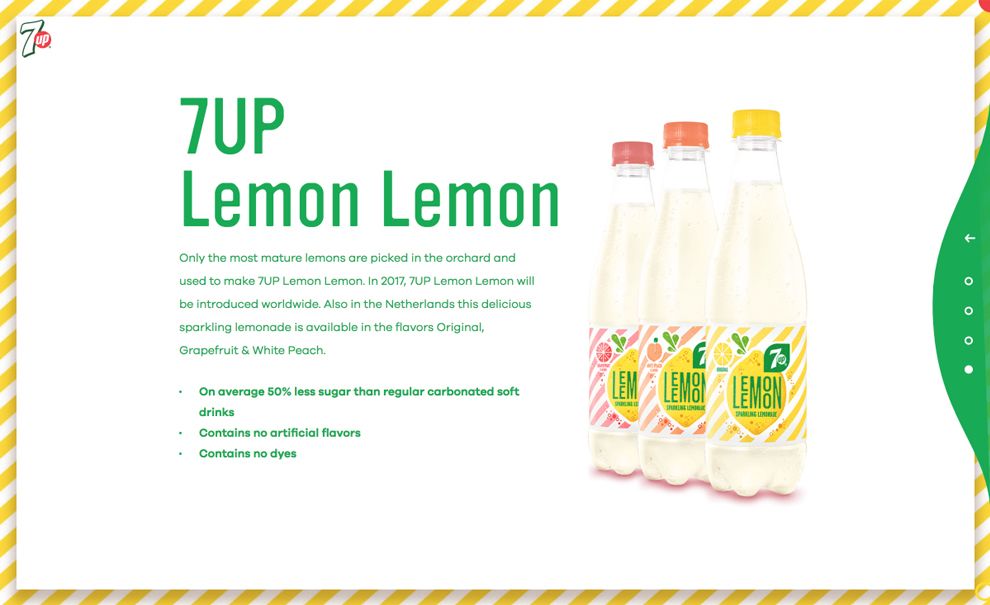 7UP Colorful Website Design