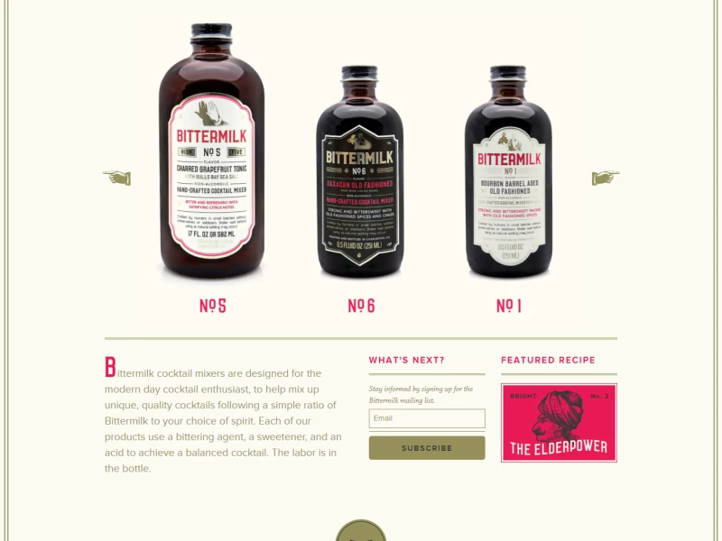 Bittermilk Beautiful Website Design
