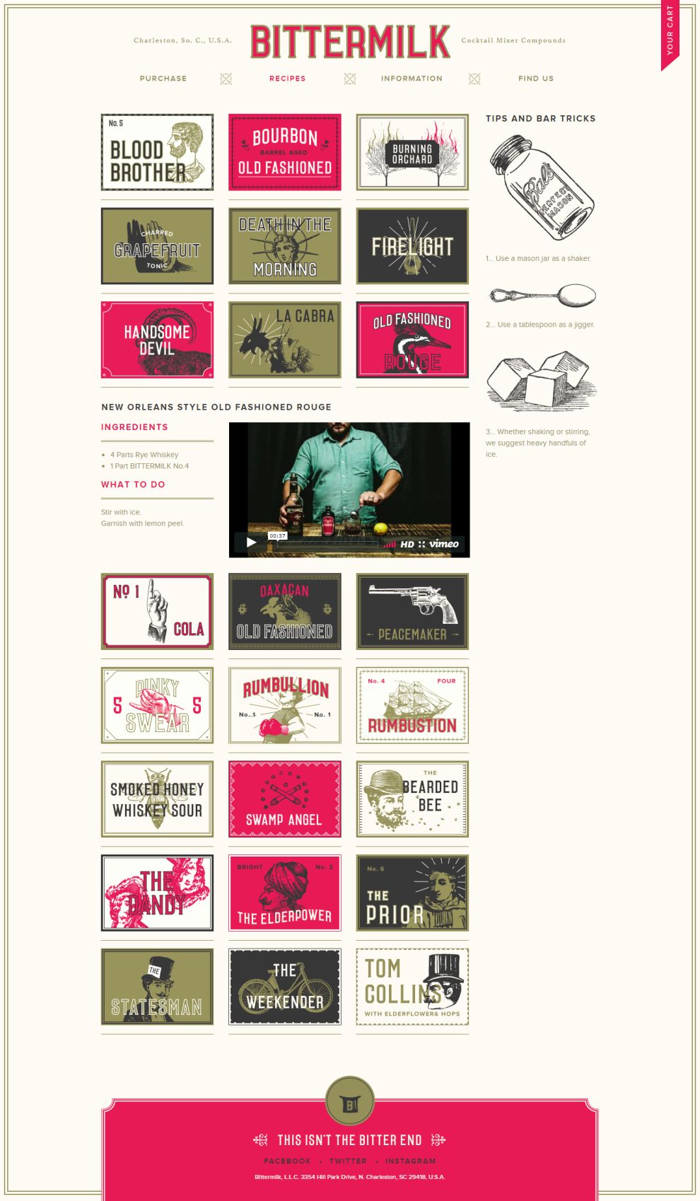 Bittermilk Beautiful Website Design