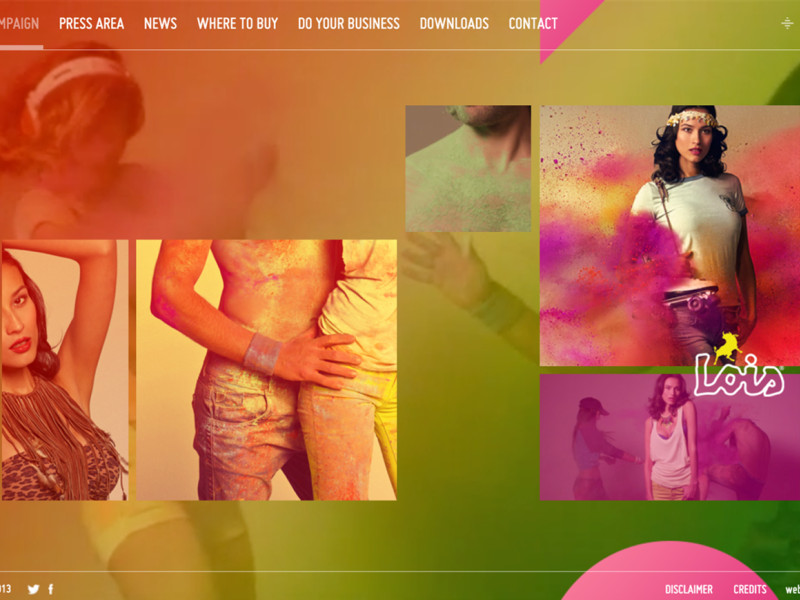 Lois Jeans 2013 Colorful Website Design