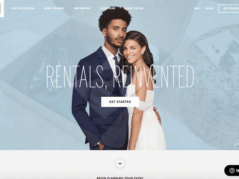 The Black Tux Elegant Homepage