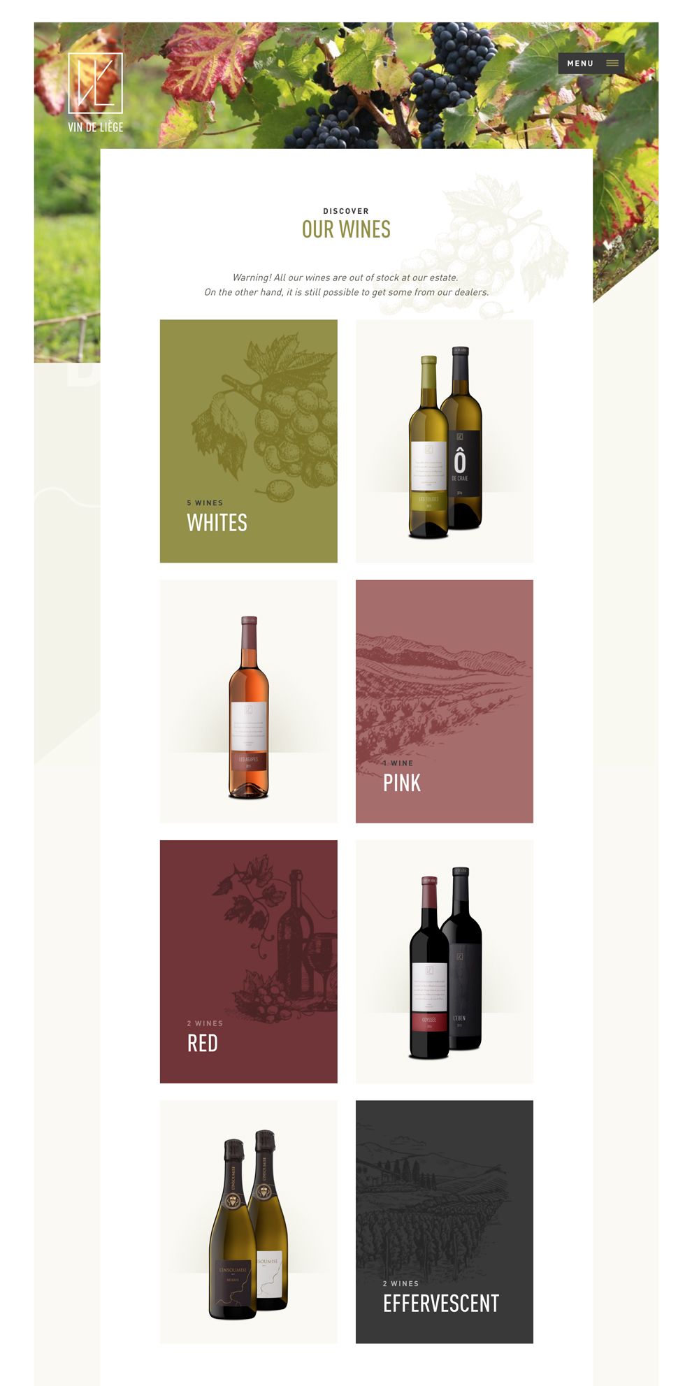 Vin de Liège Awesome Website Design