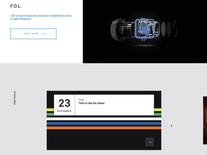 Linea Light Group Top Website Design