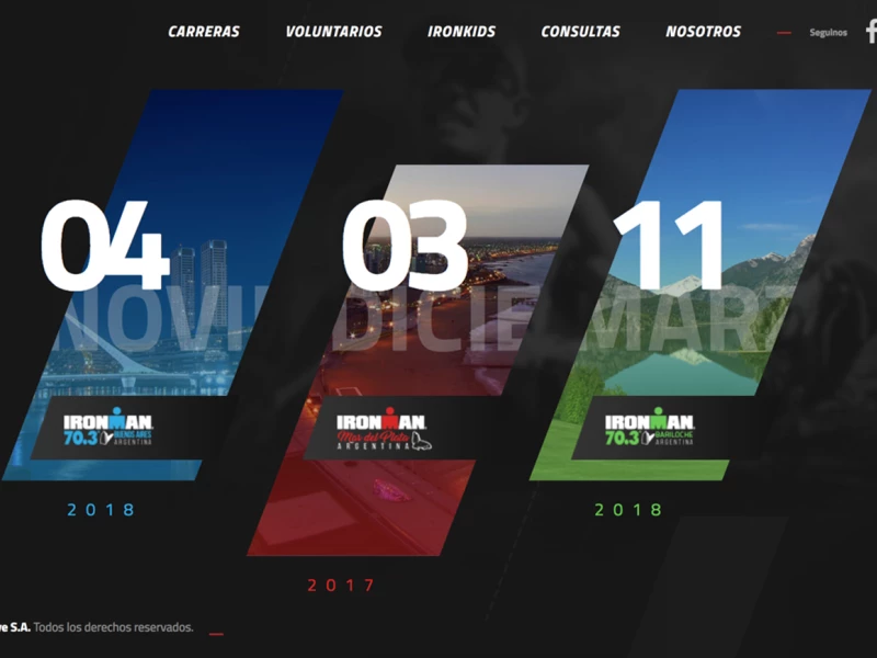 IRONMAN Argentina Dark Website Design