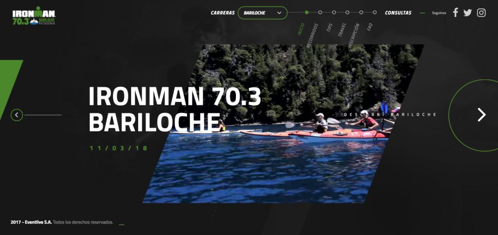 IRONMAN Argentina Dark Website Design