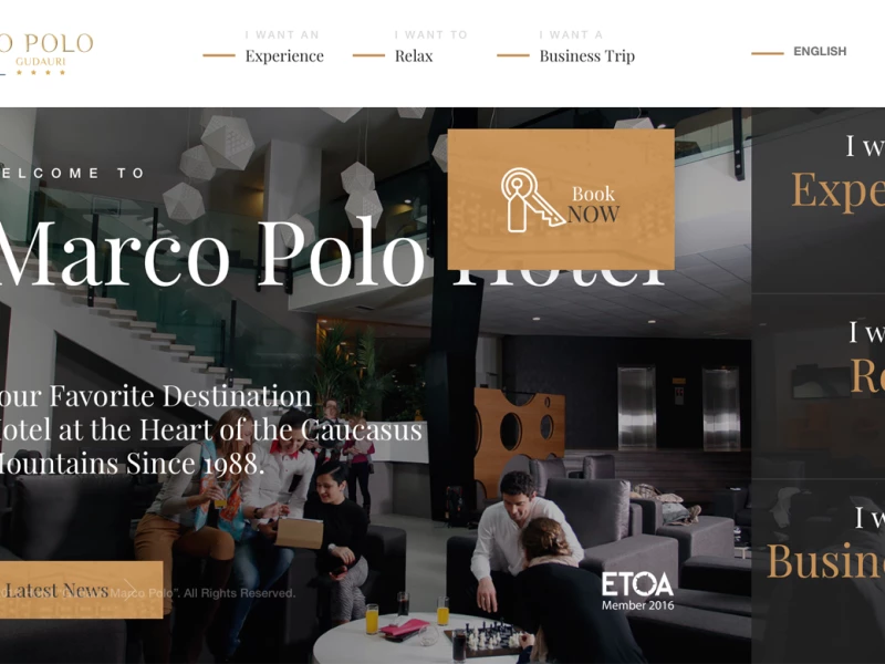 Marco Polo Hotel Beautiful Website Design