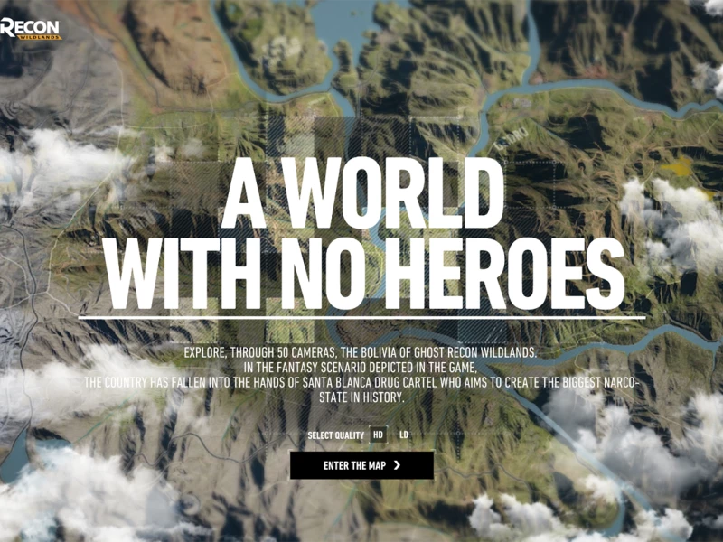 A World With No Heroes: Ghost Recon Wildlands Creative Website Design