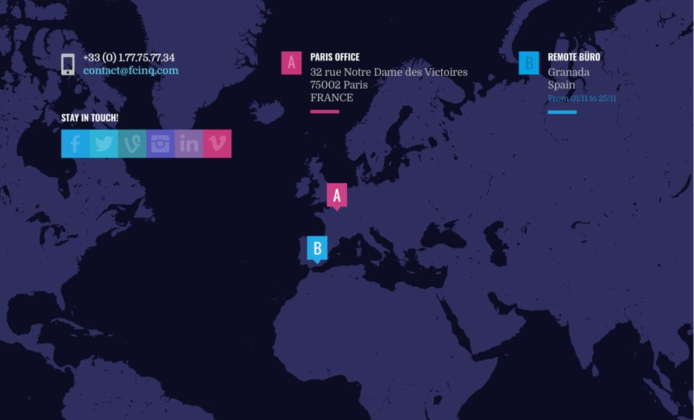FCINQ Beautiful Contact Page