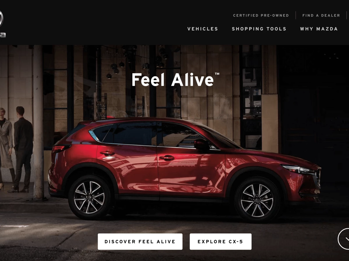 Mazda USA Great Homepage