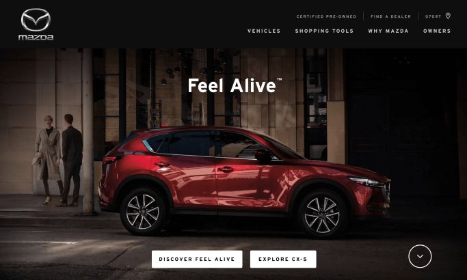 Mazda USA Great Homepage