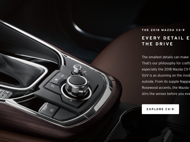 Mazda USA Sleek Website Design