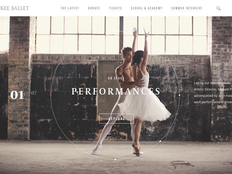 Milwaukee Ballet Beautiful Homepage